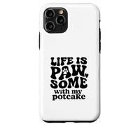 Life is PAW-SOME with My Potcake Dog Lover - Cute Pet Parent Case for iPhone 11 Pro