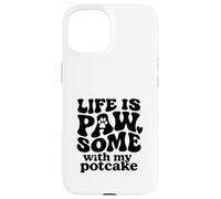 Life is PAW-SOME with My Potcake Dog Lover - Cute Pet Parent Case for iPhone 15