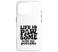 Life is PAW-SOME with My Potcake Dog Lover - Cute Pet Parent Case for iPhone 16 Pro