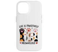Life Is Pawsitively Meowvelous Cat Lover Case for iPhone 14