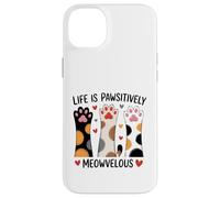Life Is Pawsitively Meowvelous Cat Lover Case for iPhone 14 Plus