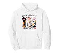 Life Is Pawsitively Meowvelous Cat Lover Pullover Hoodie