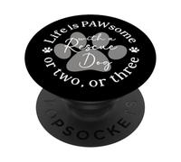 Life Is PAWsome With A Rescue Dog PopSockets Adhesive PopGrip