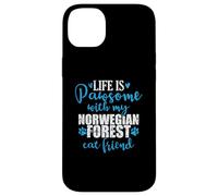 Life is Pawsome with my Norwegian Forest Cat Case for iPhone 14 Plus