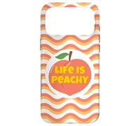 Life Is Peachy Retro Style Distressed Funny Fruit Peach Case for iPhone 17 Pro Max