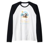 Life Is Really Good Beach is My Happy Place Penguin Vintage Raglan Baseball Tee