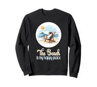Life Is Really Good Beach is My Happy Place Penguin Vintage Sweatshirt