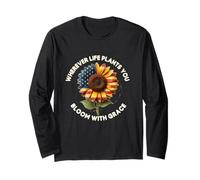 Life Is Really Good Sunflower Summer Beach Vacation Graphic Long Sleeve T-Shirt