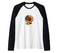 Life Is Really Good Sunflower Summer Beach Vacation Graphic Raglan Baseball Tee