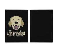 Life is Retriever Dog Travel Passport Wallet Credit Card Holder Cover Case Protector