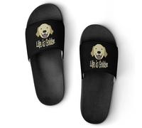Life Is Retriever Dog Women's House Slippers for Men Shower Slides Bathroom Shoes Sandals 40 (250mm)