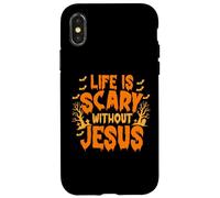 Life Is Scary Without Jesus Christian Faith Halloween Case for iPhone X/XS