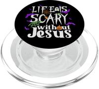 Life is Scary Without Jesus Christian Halloween 2025 Costume PopSockets PopGrip for MagSafe