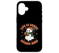 Life Is Scary Without Jesus - Christian Halloween Case for iPhone 16