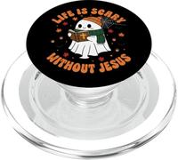 Life Is Scary Without Jesus - Christian Halloween PopSockets PopGrip for MagSafe
