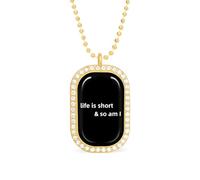 Life Is Short And So Am I Custom Photo Necklace Personalized Picture Pendant Memory Jewelry for Women