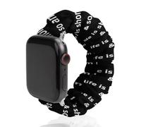 Life Is Short And So Am I Cute Watch Band Scrunchies Compatible with IWatch 38mm 40mm 42mm 44mm Elastic Strap