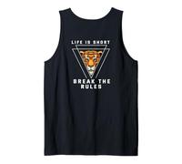Life is Short Break The Rules Back Print Tank Top