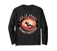 Life Is Short But Sweet Sunset Swing Retro Long Sleeve T-Shirt