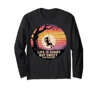 Life Is Short But Sweet Swing Sunset Inspirational Long Sleeve T-Shirt