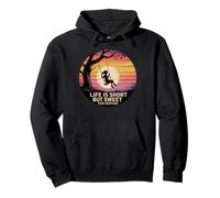 Life Is Short But Sweet Swing Sunset Inspirational Pullover Hoodie