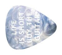 LIFE IS SHORT - Buy Art Deco Metal Guitar Picks, Hollow Word Guitar Picks for Electric Guitars Bass, Ukulele Pick for Guitar Players