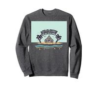 Life is Short Buy the Beach House Coastal Dream Sweatshirt, Adult Unisex, Dark Heather Grey, L