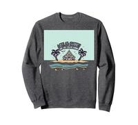 Life is Short Buy the Beach House Coastal Dream Sweatshirt, Adult Unisex, Dark Heather Grey, XXL
