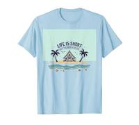 Life is Short Buy The Beach House Coastal Dream T-Shirt, Men, Baby Blue, S