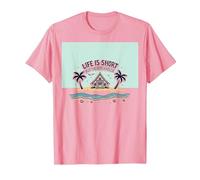 Life is Short Buy The Beach House Coastal Dream T-Shirt, Men, Pink, S