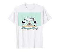 Life is Short Buy The Beach House Coastal Dream T-Shirt, Men, White, S