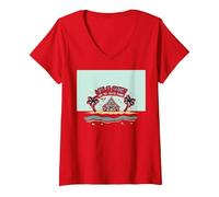 Life is Short Buy The Beach House Coastal Dream V-Neck T-Shirt, Women, Red, L