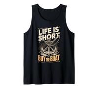 Life is Short Buy The Boat Nautical Anchor Tank Top