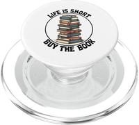 Life Is Short Buy The Book Reading Books PopSockets PopGrip for MagSafe