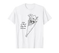 Life Is Short Buy The Flowers Bouquet Sketch Quote Aesthetic T-Shirt