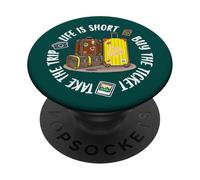 Life Is Short Buy The Ticket Take The Trip PopSockets Adhesive PopGrip