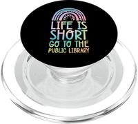 Life Is Short Go To The Public Library Bohemian Rainbow Boho PopSockets PopGrip for MagSafe
