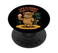 Life Is Short Make It Sweet Cool Ice Cream Vibe PopSockets Adhesive PopGrip