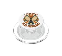 Life Is Short Play Pickleball Vintage Sunburst Design PopSockets PopGrip for MagSafe