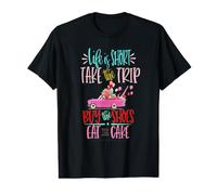 Life is Short Take the Trip Buy the Shoes Eat the Cake Value Graphic T-Shirt
