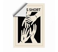 Life Is Short Typography Unframed Wall Art Print A1 (84.1×59.4cm), Wall Decor for Living Room, Bedroom, Office & Home, Art Gift