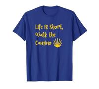 Life is Short, Walk The Camino T-Shirt, Men, Royal Blue, X-Large