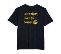 Life is Short, Walk The Camino T-Shirt, Men's Big and Tall, Black, 4X Tall