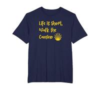 Life is Short, Walk The Camino T-Shirt, Men's Big and Tall, Navy Blue, 4X Tall