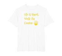 Life is Short, Walk the Camino T-Shirt, Men's Big and Tall, White, 3X Tall