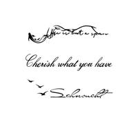 Life is Short Waterproof Semi-Permanent And Long-Lasting 2 Weeks Temporary Tattoo Stickers For Men And Women Finger Chest Arm Back(5pcs)