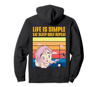 Life is simple eat sleep golf repeat Pullover Hoodie