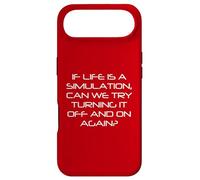 Life Is Simulation Try Turning It Off And On Again Funny Case for iPhone Air