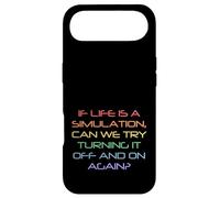 Life Is Simulation Try Turning It Off And On Again Funny Case for iPhone Air