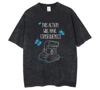 Life is Strange Inspired Tee | This Action Will Have Consequences Butterfly Graphic, Max & Chloe (4,M)